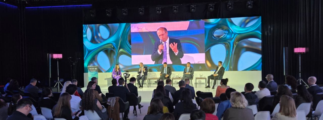 Stage presentation during the GITEX AI Central Asia summit conference